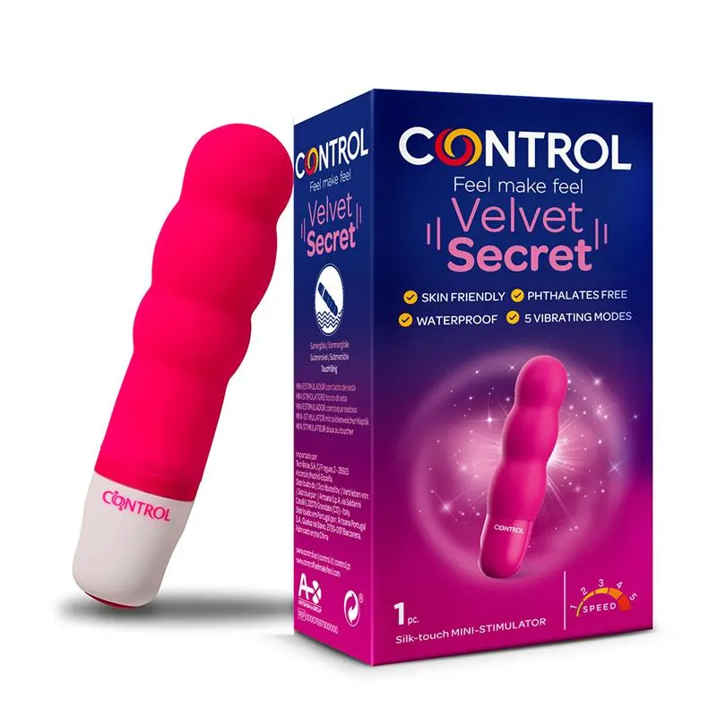 Mini Vibrador Velvet Secret 5 Funciones · CONTROL · Vibradores