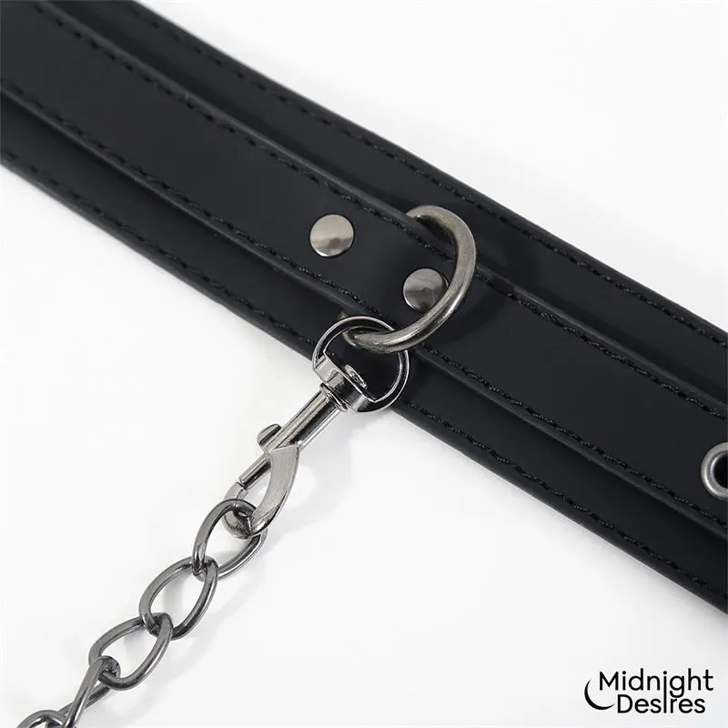 Collar con Esposas para Tobillos con Cadena · MIDNIGHT DESIRES · Accesorios BDSM y Fetish — Foto 4