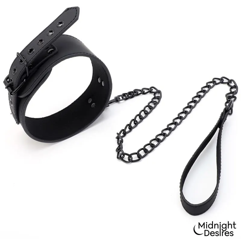 Set de Restricciones con Esposas y Collar con Correa · MIDNIGHT DESIRES · Esposas y Ataduras — photo 4