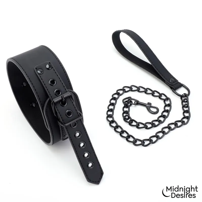 Set de Restricciones con Esposas y Collar con Correa · MIDNIGHT DESIRES · Esposas y Ataduras — photo 5