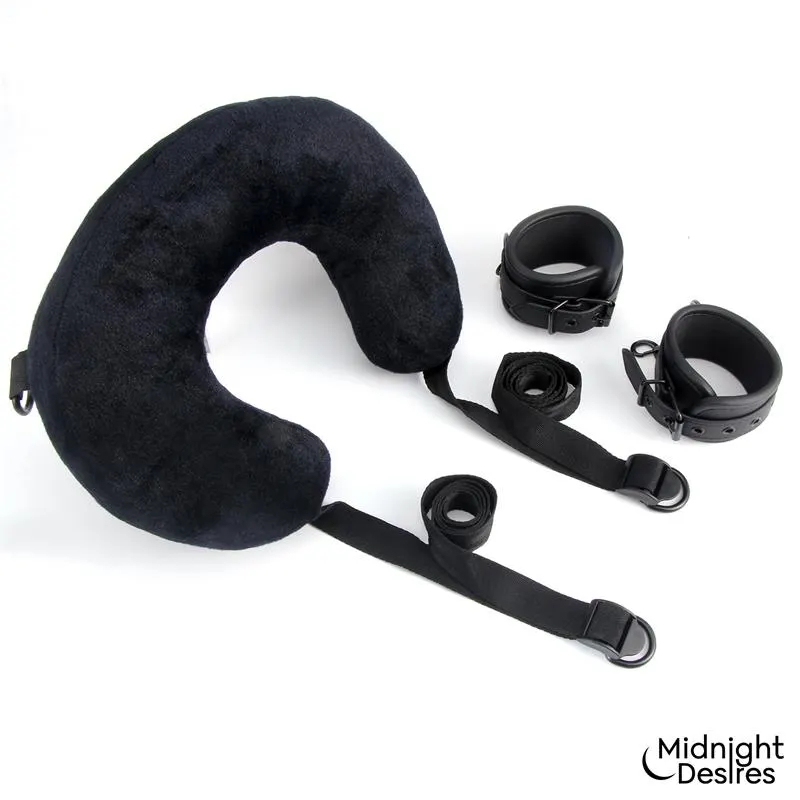 Set de Restricciones con Cojín para el Cuello · MIDNIGHT DESIRES · Esposas y Ataduras — Foto 2