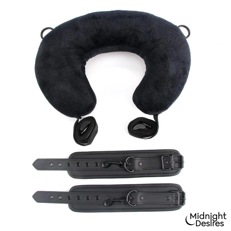 Set de Restricciones con Cojín para el Cuello · MIDNIGHT DESIRES · Esposas y Ataduras — Foto 4