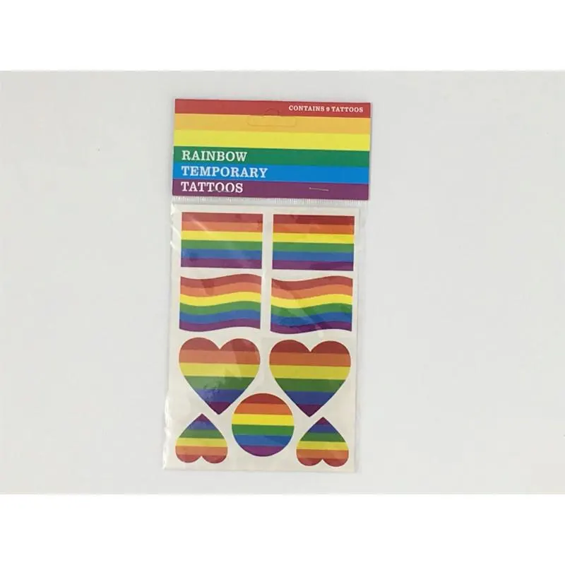 Hoja Tatuajes Temporales Bandera LGBT+ · DIVERTY SEX · Línea LGBT+