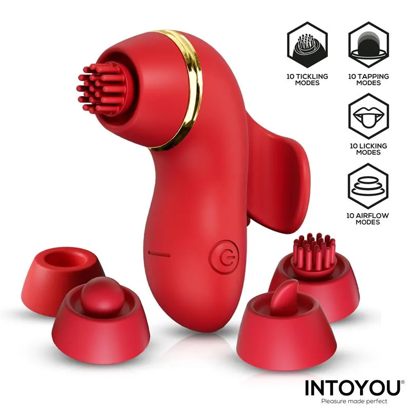 Beeny Estimulador con 4 Cabezales, Succión, Tapping, Tickling y Licking · INTOYOU · Estimuladores de Clítoris — Foto 2
