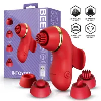 Beeny Estimulador con 4 Cabezales, Succión, Tapping, Tickling y Licking · INTOYOU · Estimuladores de Clítoris