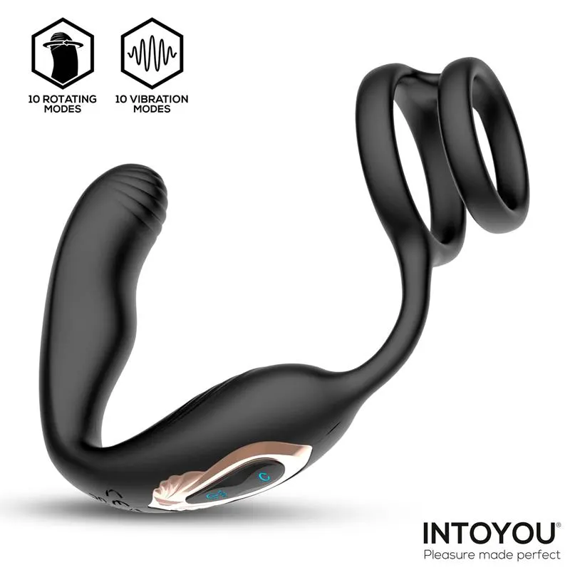 Bruce Masajeador Prostático 360º y Doble Anillo con Vibración · INTOYOU · Anal — Foto 2