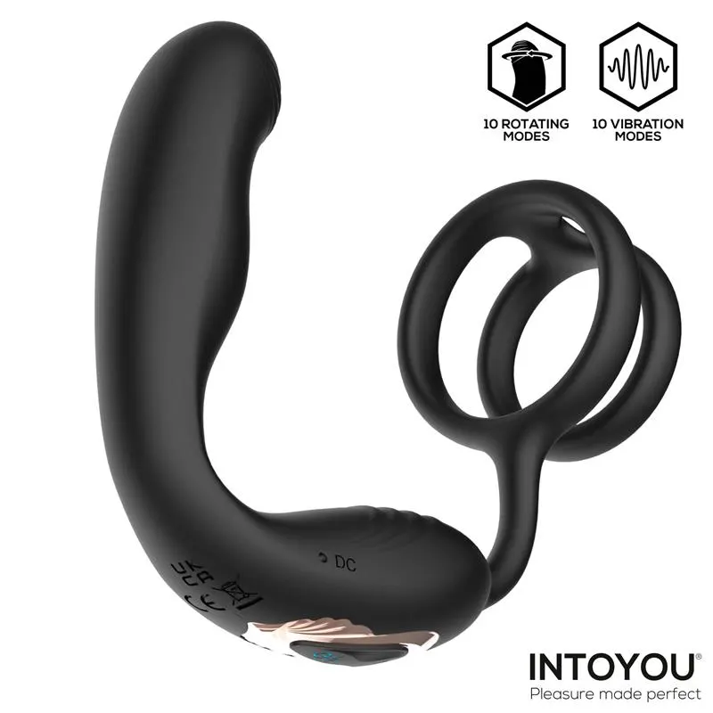 Bruce Masajeador Prostático 360º y Doble Anillo con Vibración · INTOYOU · Anal — Foto 6