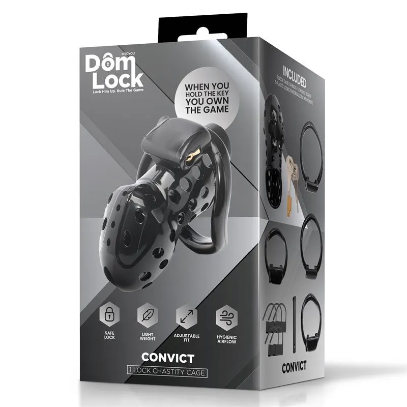 Convict Jaula para el Pene con Candado Interno · DOMLOCK · Castidad — Foto 5