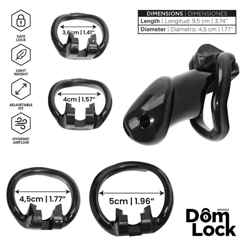 Guard Jaula para el Pene con Candado Interno Talla M · DOMLOCK · Castidad — Foto 3