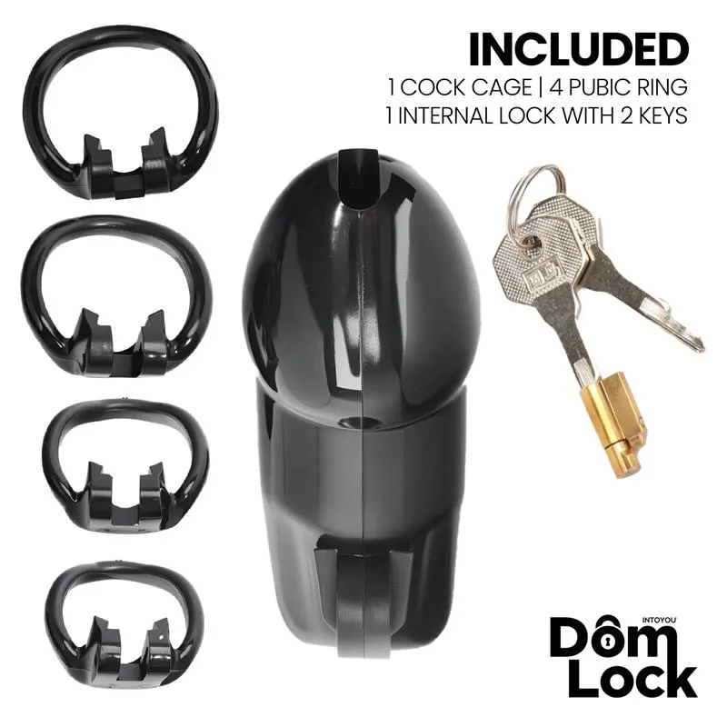 Guard Jaula para el Pene con Candado Interno Talla M · DOMLOCK · Castidad — Foto 4