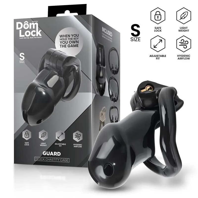 Guard Jaula para el Pene con Candado Interno Talla S · DOMLOCK · Castidad
