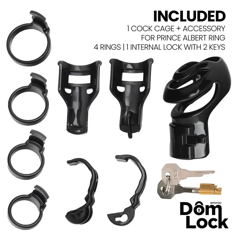 Detention Jaula para el Pene con Accesorio para Prince Albert · DOMLOCK · Castidad — photo 5