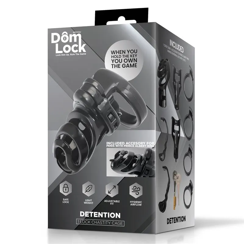 Detention Jaula para el Pene con Accesorio para Prince Albert · DOMLOCK · Castidad — photo 6