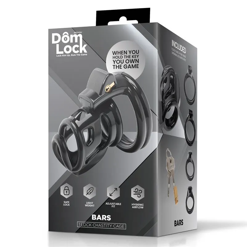 Bars Jaula para el Pene con Candado Interno · DOMLOCK · Castidad — Foto 5