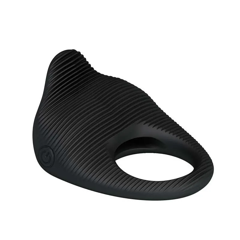 Anillo Vibrador Thimble Negro · PRETTYLOVE · Anillos para el Pene — photo 3