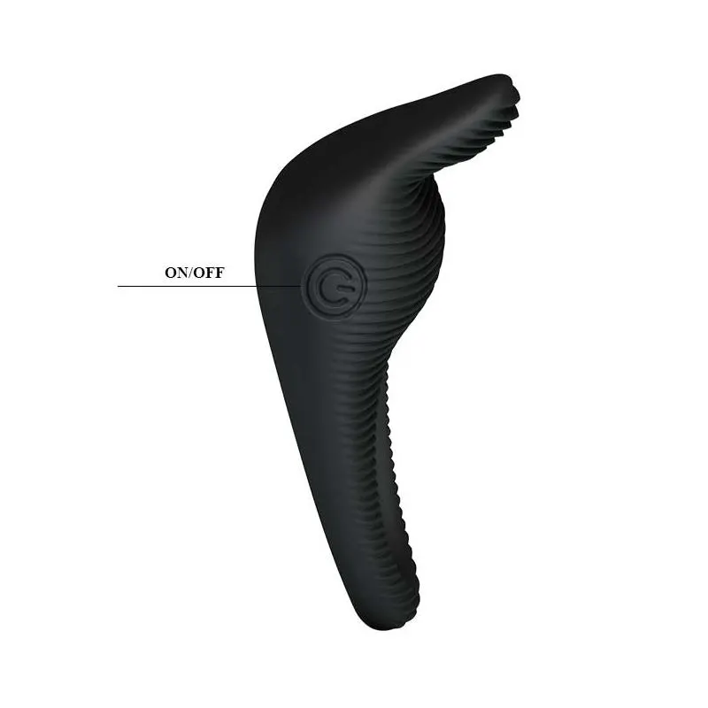 Anillo Vibrador Thimble Negro · PRETTYLOVE · Anillos para el Pene — photo 6