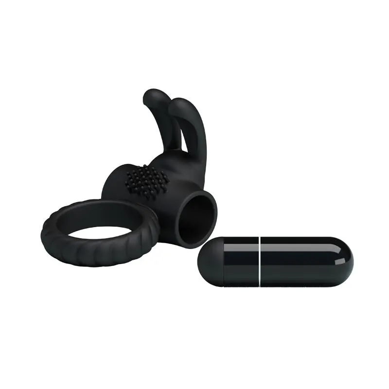 Anillo Vibrador Eudora Color Negro · PRETTYLOVE · Anillos para el Pene — photo 5