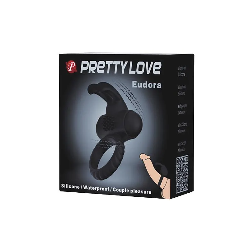 Anillo Vibrador Eudora Color Negro · PRETTYLOVE · Anillos para el Pene — photo 8