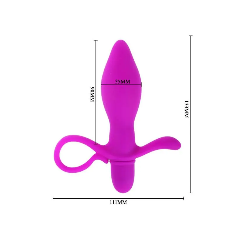 Plug Anal con Vibración Taylor Color Púrpura · PRETTYLOVE · Anal — Foto 5