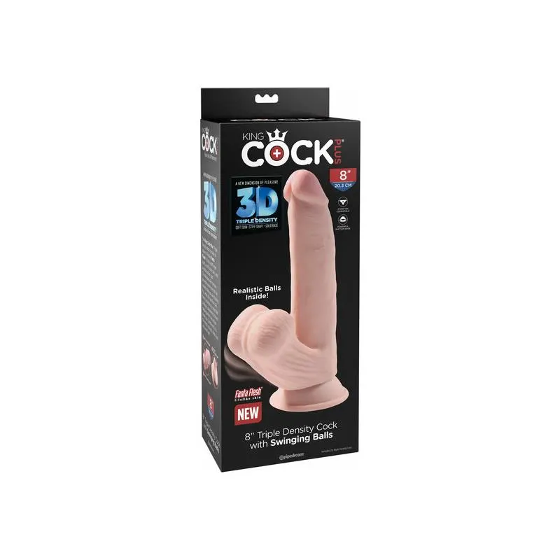 Dildo Triple Densidad Testiculos Oscilantes 8 · KING COCK · Dildos — Foto 6