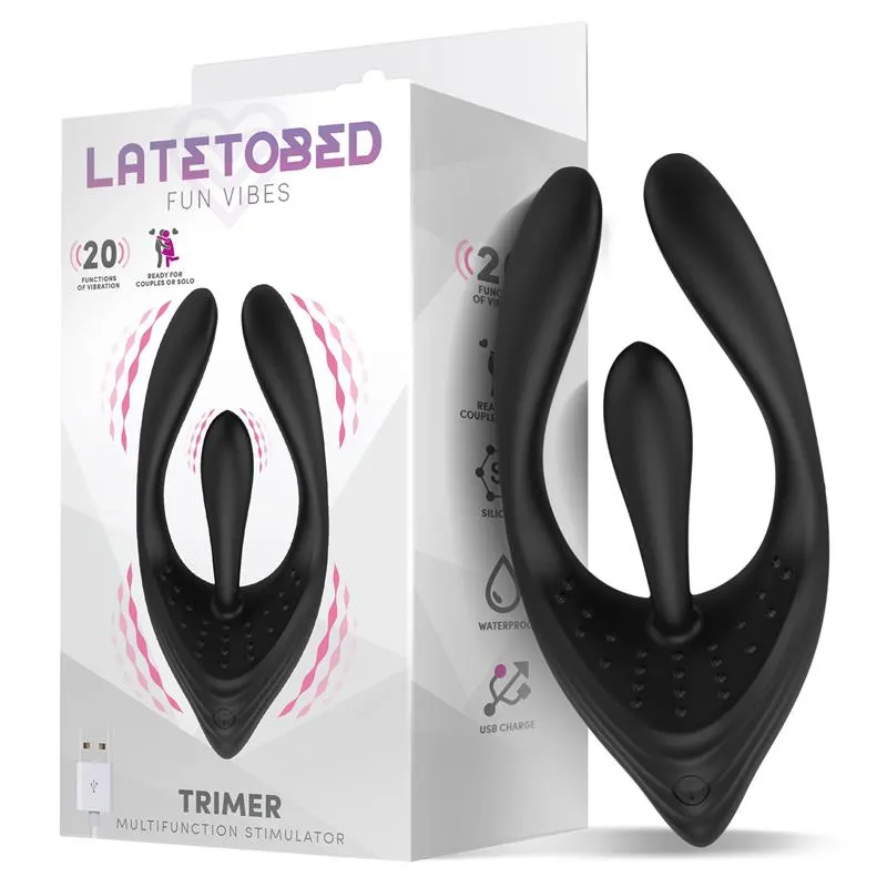 Trimer Estimulador 3 Motores Flexible USB Silicona · LATETOBED · Estimuladores de Clítoris