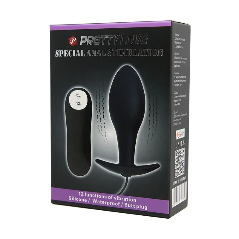 Plug Anal Negro Forma Ancla con Control Remoto · PRETTYLOVE · Anal — Foto 8