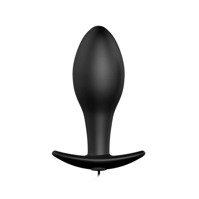 Plug Anal Negro Forma Ancla con Control Remoto · PRETTYLOVE · Anal