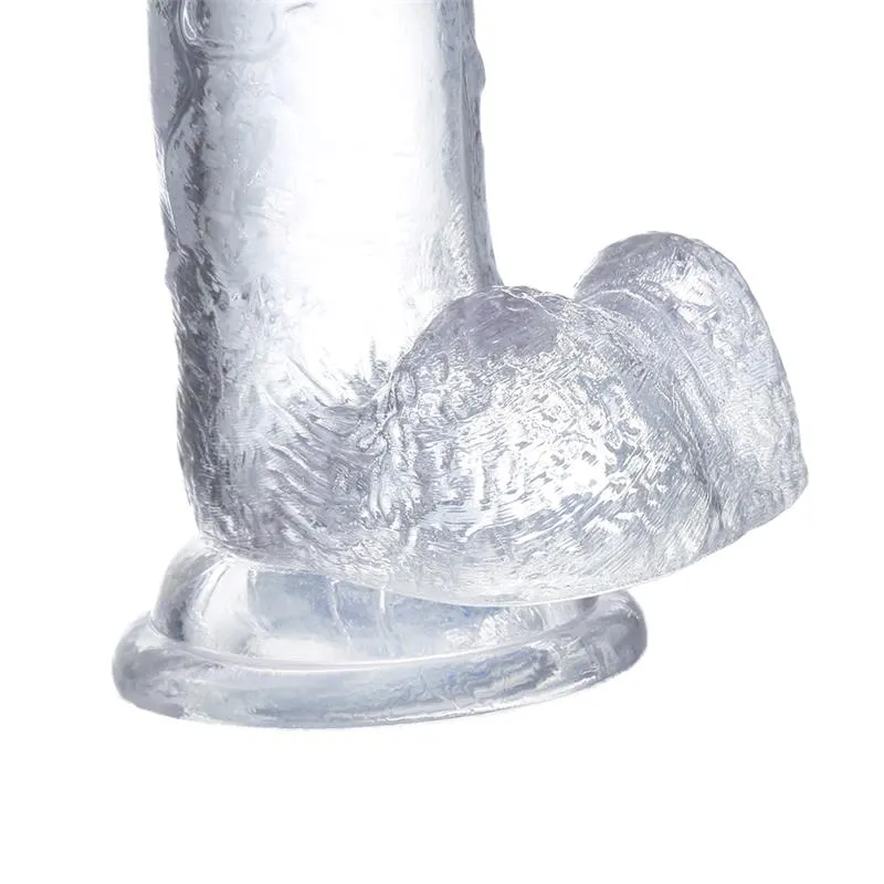 Dildo Realista con Testículos Material Cristalino 22 cm · GLAZED · Dildos — Foto 6