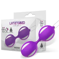 Misha Bola de Kegel Doble Silicona Púrpura · LATETOBED · Accesorios y Sets