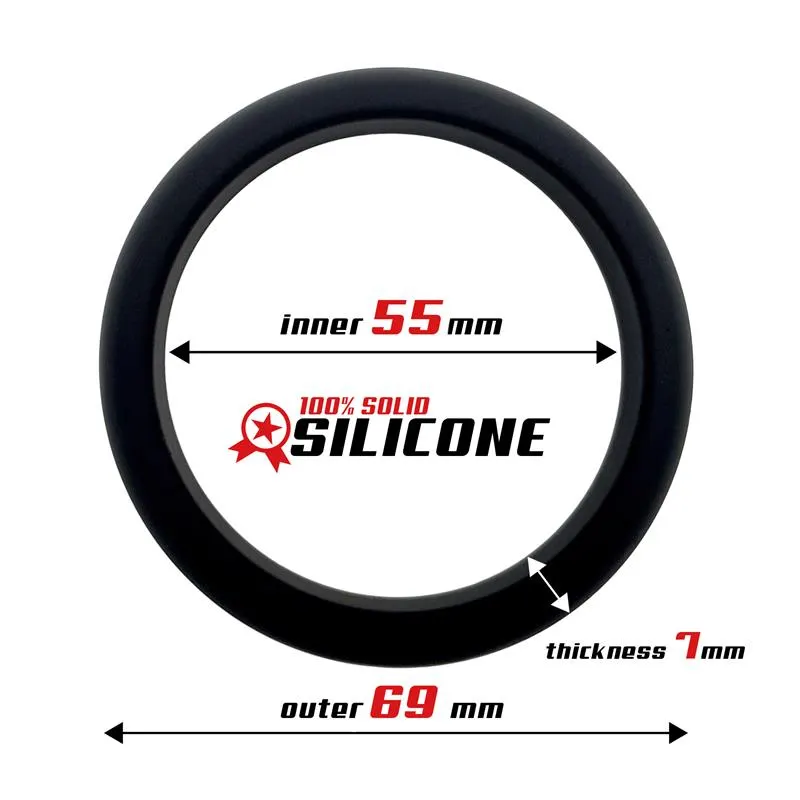 Anillo para el Pene Silicona Sólida 5.5 cm Negro · BEAST RINGS · Anillos para el Pene — Foto 2