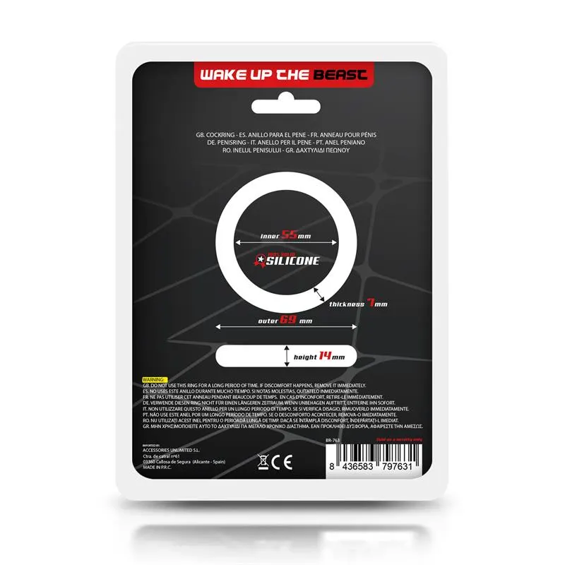Anillo para el Pene Silicona Sólida 5.5 cm Negro · BEAST RINGS · Anillos para el Pene — Foto 4
