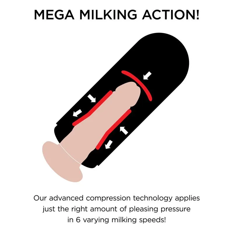 Masturbador con Vibración Mega Milker · PDX ELITE · Masturbadores Él — photo 8