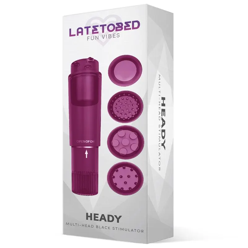 Heady Estimulador con 4 Cabezales Púrpura · LATETOBED · Estimuladores de Clítoris — photo 2