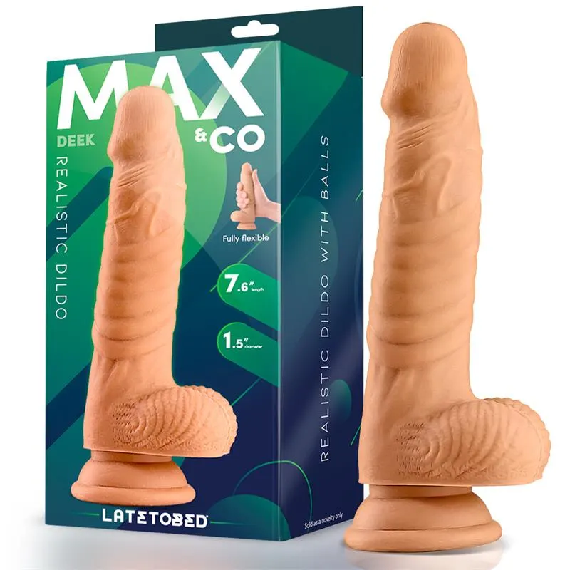 Deek Dildo Realista con Testiculos 7.6 Natural · MAX & CO · Dildos
