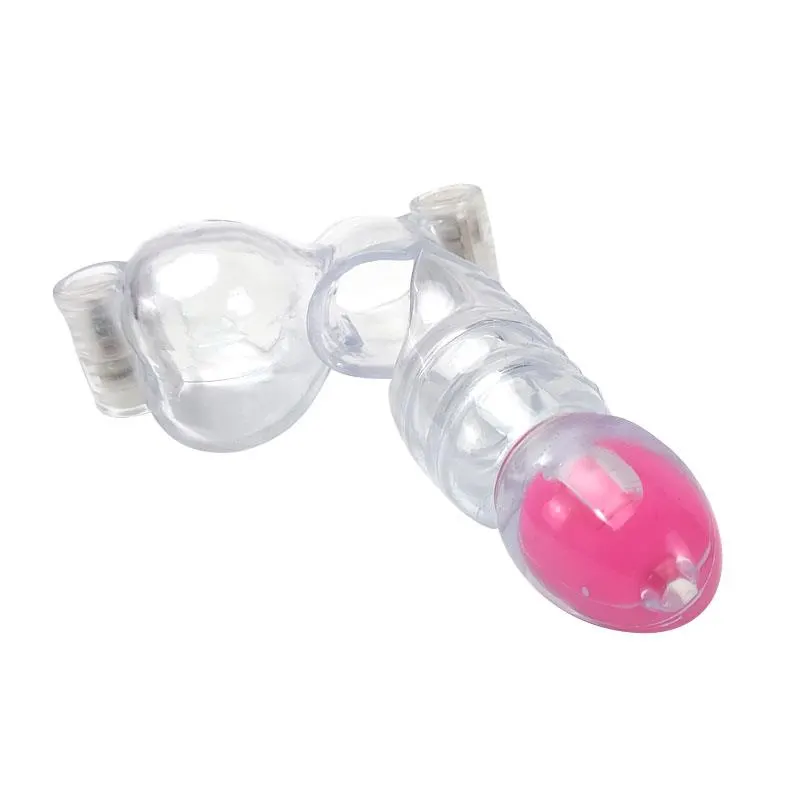 Funda para el Pene y Testículos 3 Balas Vibradoras Transparente · A-GUSTO · Anillos para el Pene — Foto 3