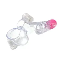 Funda para el Pene y Testículos 3 Balas Vibradoras Transparente · A-GUSTO · Anillos para el Pene