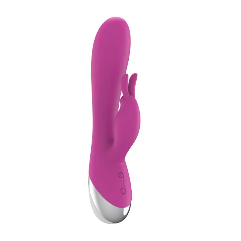 VIbrador Dual USB Silicona Rosa · A-GUSTO · Vibradores