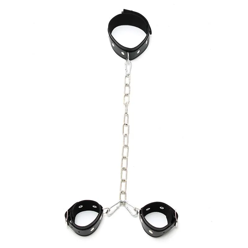 Collar con Esposas Cadena Ajustables · BONDAGE PLAY · Accesorios BDSM y Fetish