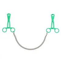 Pinzas  Pezones con Cadena  Verde · BONDAGE PLAY · Pinzas y Pezoneras