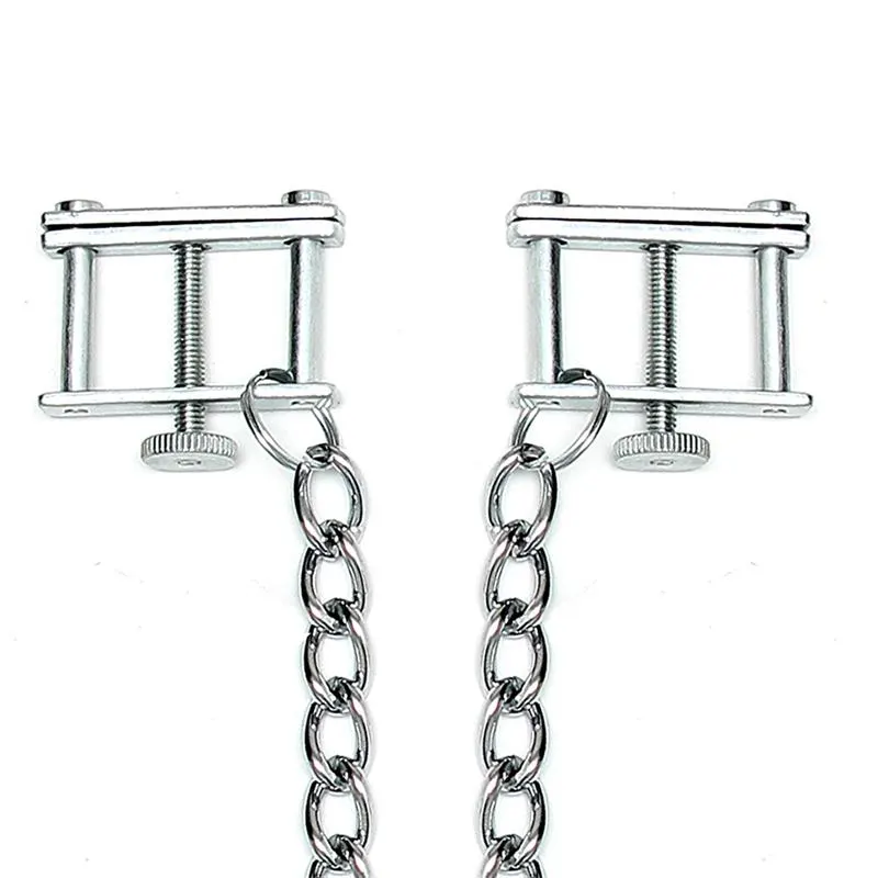 Pinzas para Pezones con Cadena Ajustable · BONDAGE PLAY · Pinzas y Pezoneras