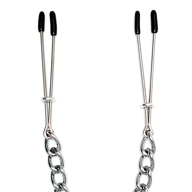 Pinzas para Pezones de Metal con Cadenas · BONDAGE PLAY · BONDAGE PLAY · Pinzas y Pezoneras — Foto 2