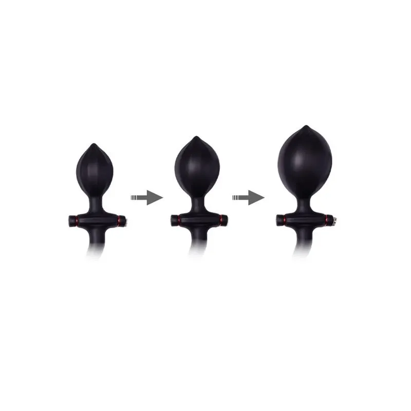 Plug Anal Inflable con Bomba Negro · LATEX PLAY · Anal — photo 2