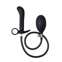 Plug Anal Inflable con Bomba Negro · LATEX PLAY · Anal