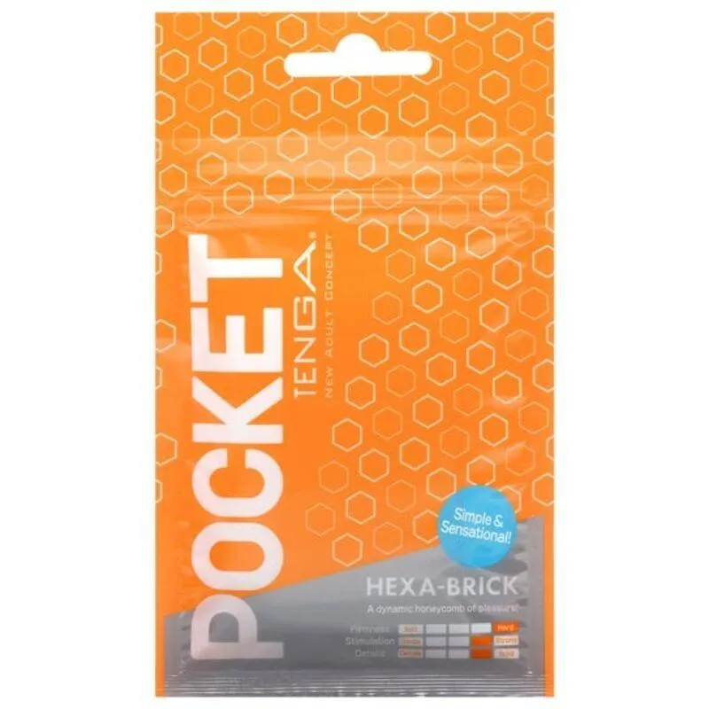 Masturbador Pocket Hexa-Brick · TENGA · Masturbadores Él
