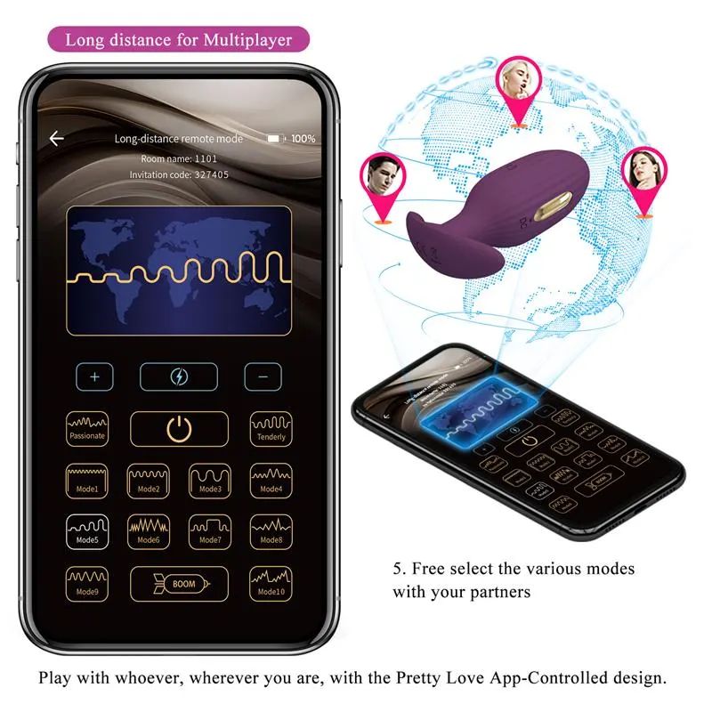 Jefferson Plug Anal con Vibración y Electroshock con APP · PRETTYLOVE · Anal — photo 15