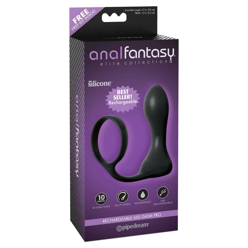 Anillo y Plug Anal con Vibración Negro · ANAL FANTASY ELITE · Anal — Foto 2