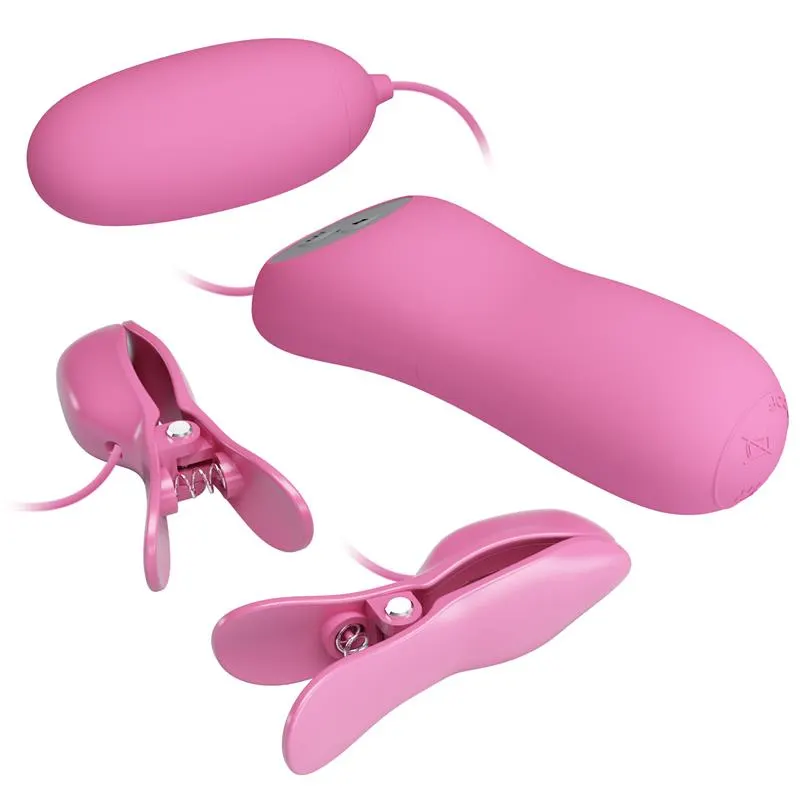Pinzas para Pezones y Huevo Vibrador con Electro shock · PRETTYLOVE · Huevos y Balas Vibradoras — photo 2