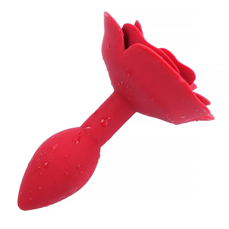 Plug Anal de Silicona con Rosa Rojo · A-GUSTO · Anal — photo 3