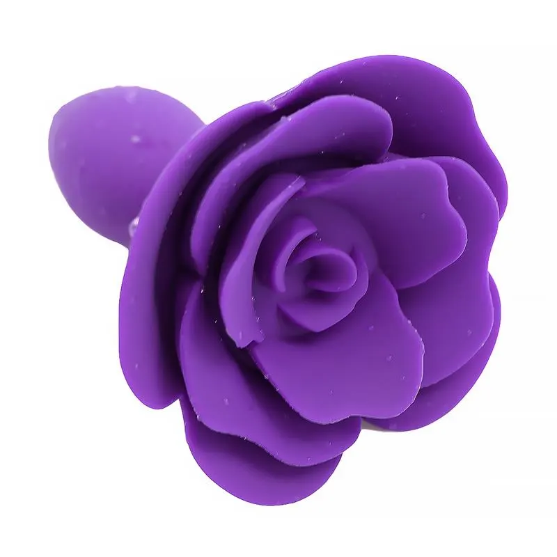 Plug Anal de Silicona con Rosa Púrpura · A-GUSTO · Anal — Foto 2