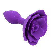Plug Anal de Silicona con Rosa Púrpura · A-GUSTO · Anal